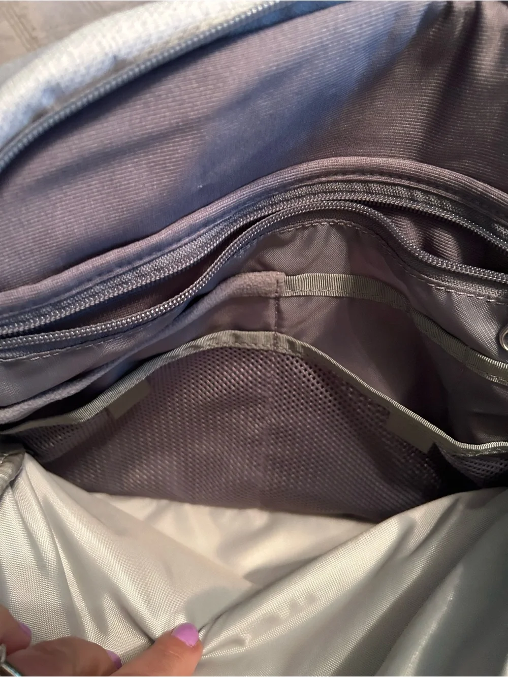 The North Face Borealis Light Gray and Charcoal Backpack - Picture 12 of 14